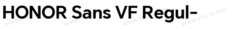 HONOR Sans VF Regul字体转换